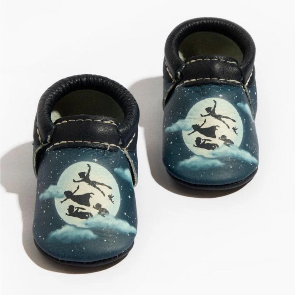 Freshly Picked Flight to Neverland City Baby Shoes, size 3, soft sole